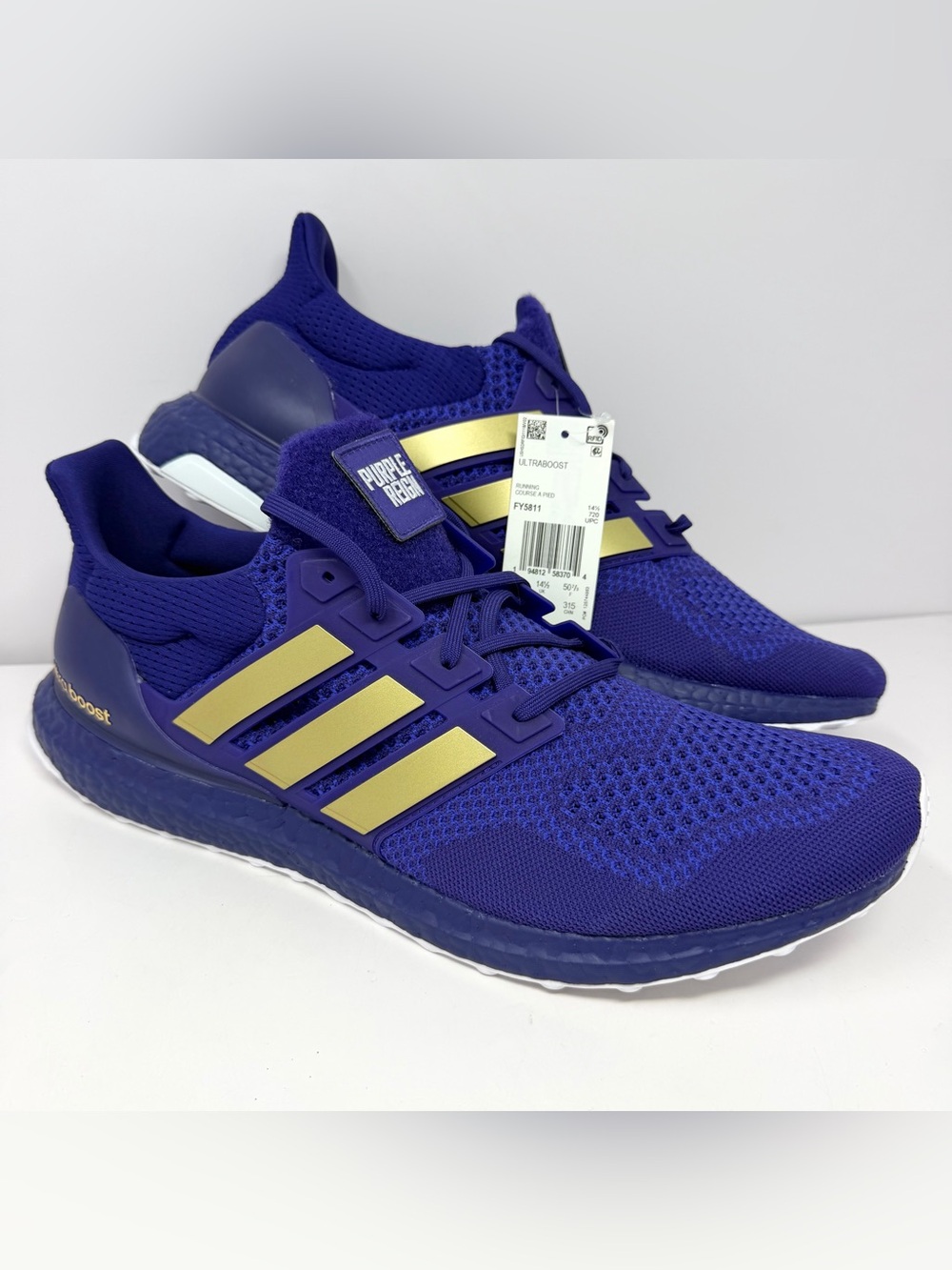 Adidas Men’s Ultraboost 1.0 Sneaker Sz 15 Washington Huskies Purple FY5811 NEW